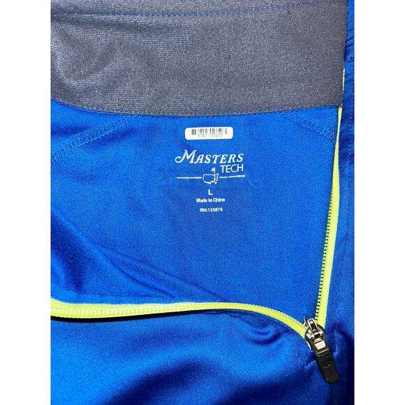 Masters Tech 1/4 Zip Pullover Mens Large Blue Long Sleeve Performance Golf - Picture 6 of 6